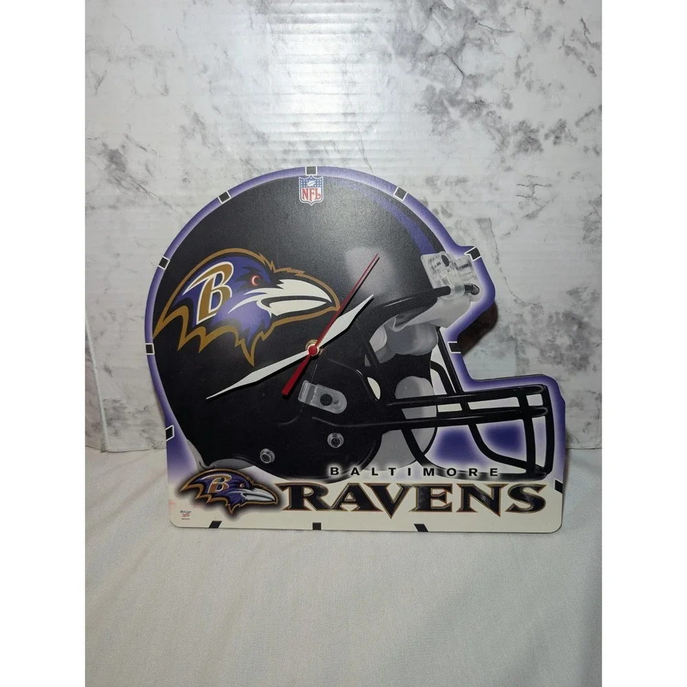 NFL Baltimore Ravens Helmet Wincraft Sports Clock 12.5